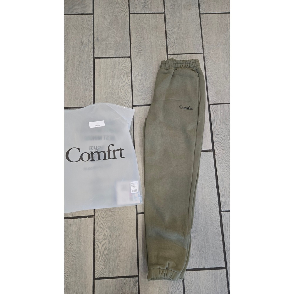Comfrt Cloud Sweatpants Olive Green Heavyweight Fleece Joggers KJHU21 XS NEW